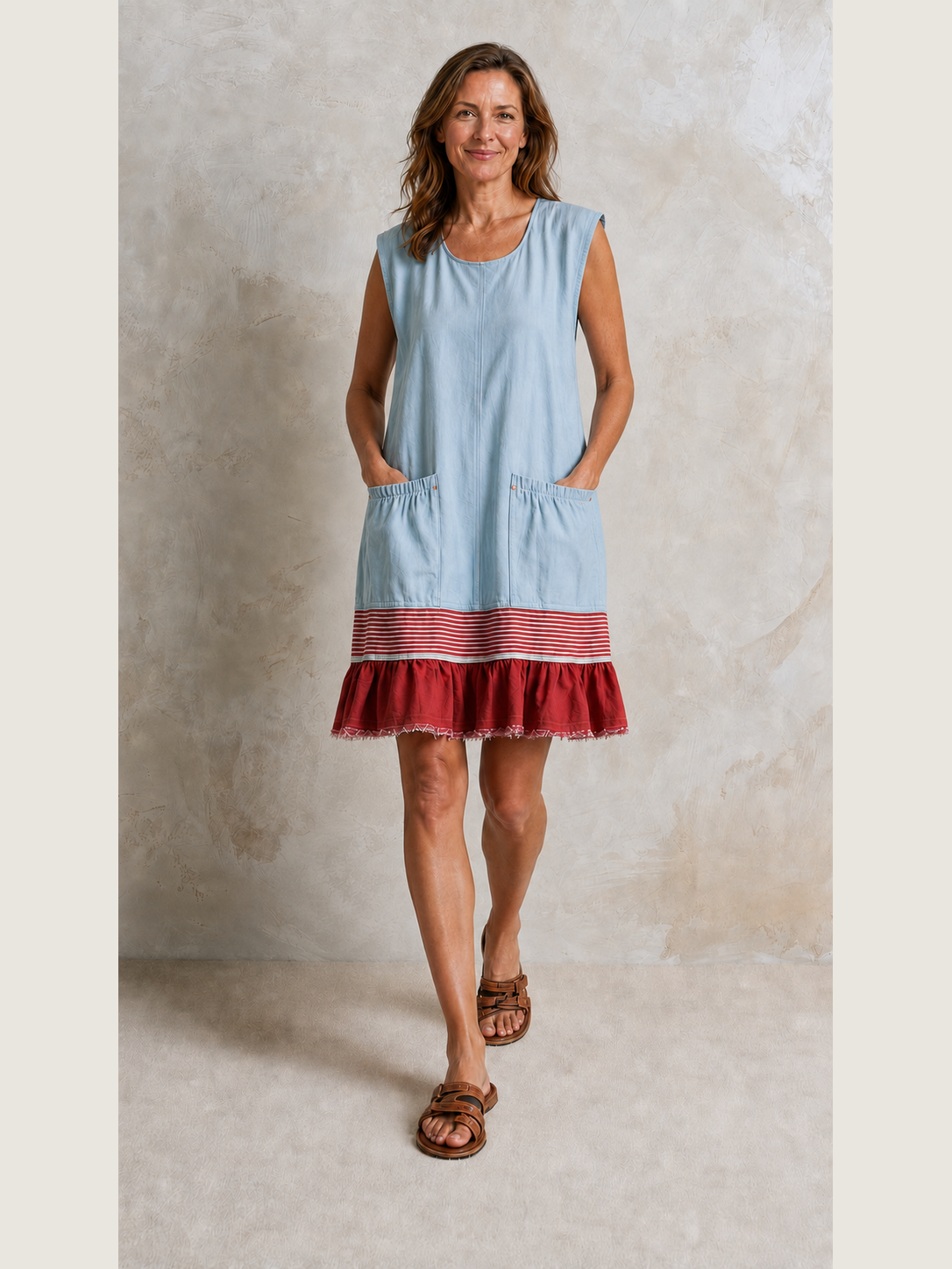 Hazel | Ruffle Hem Tunic Dress for Women