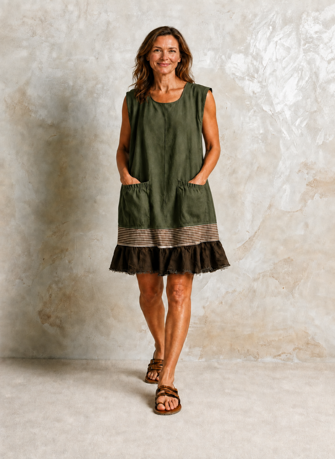 Hazel | Ruffle Hem Tunic Dress for Women