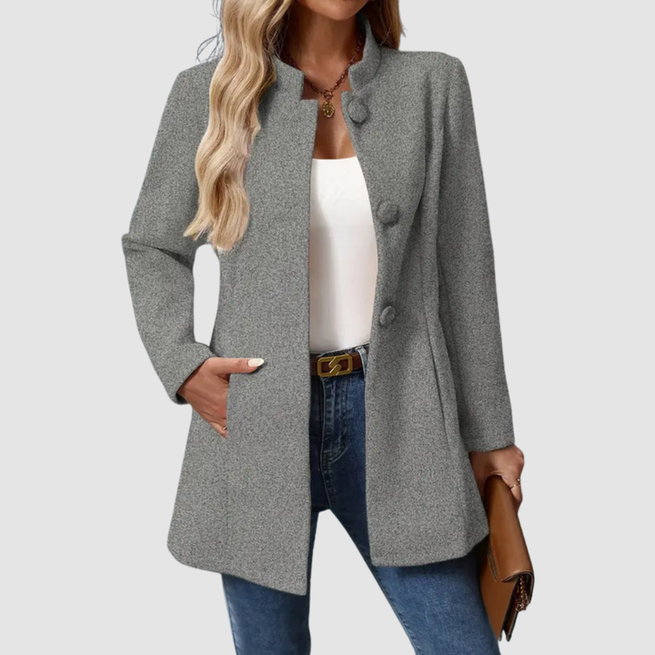 Modique | Elegant Coat with Stand-Up Collar for Women | Outerwear