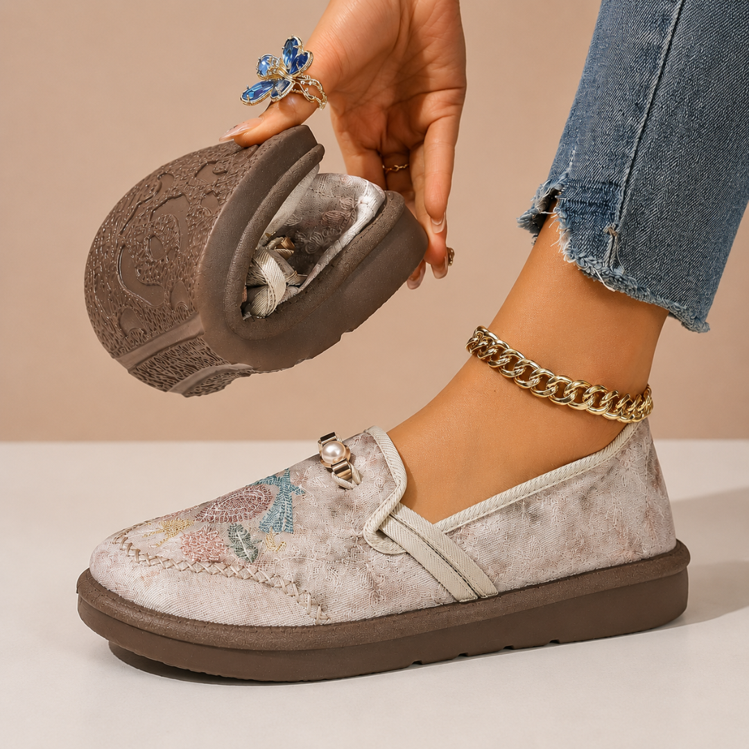 Kyra | Vintage Embroidered Comfort Loafers for Women
