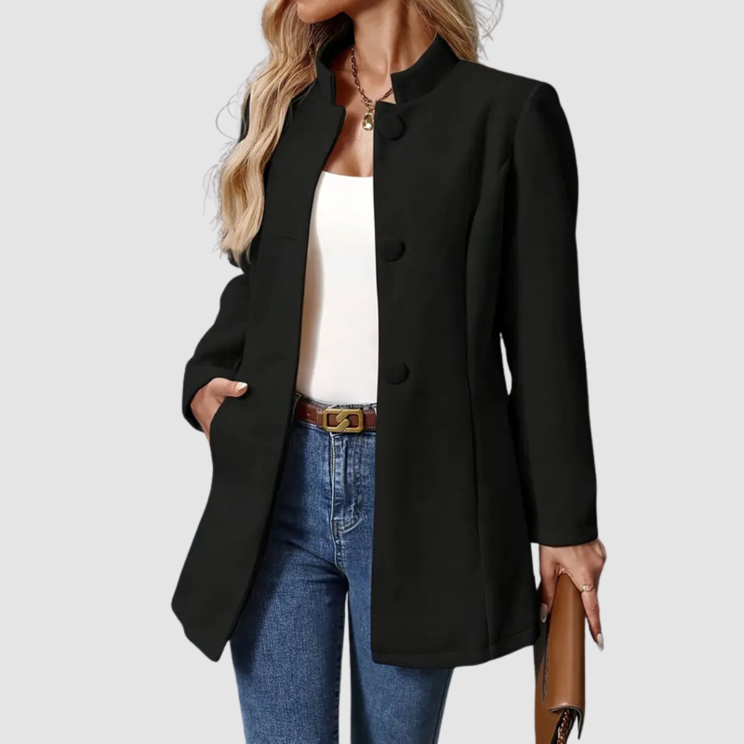 Modique | Elegant Coat with Stand-Up Collar for Women | Outerwear