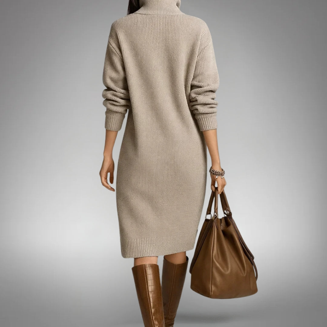 Bethany | Button-Collar Midi Dress