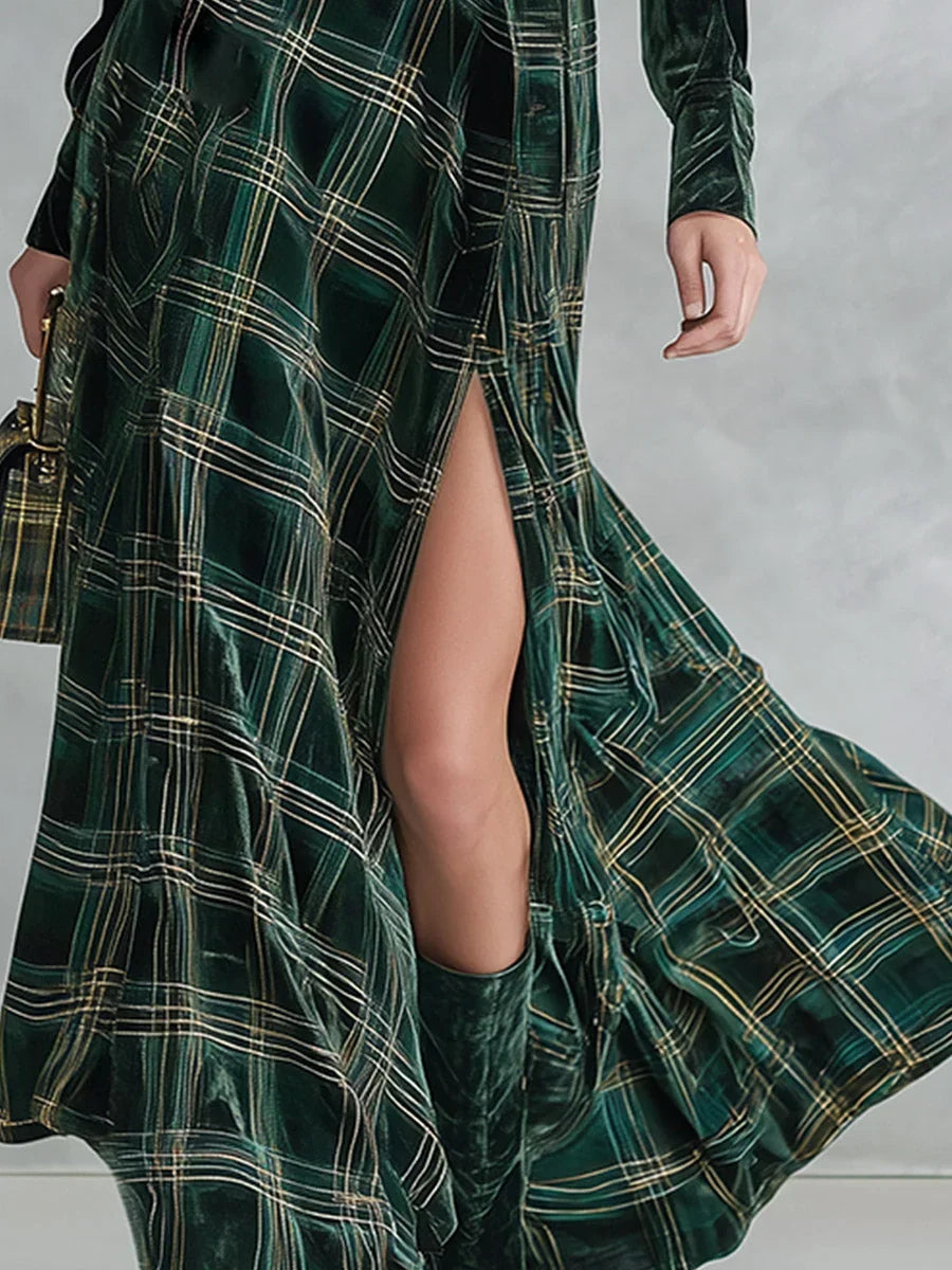 Margot | Plaid Maxi Dress Set