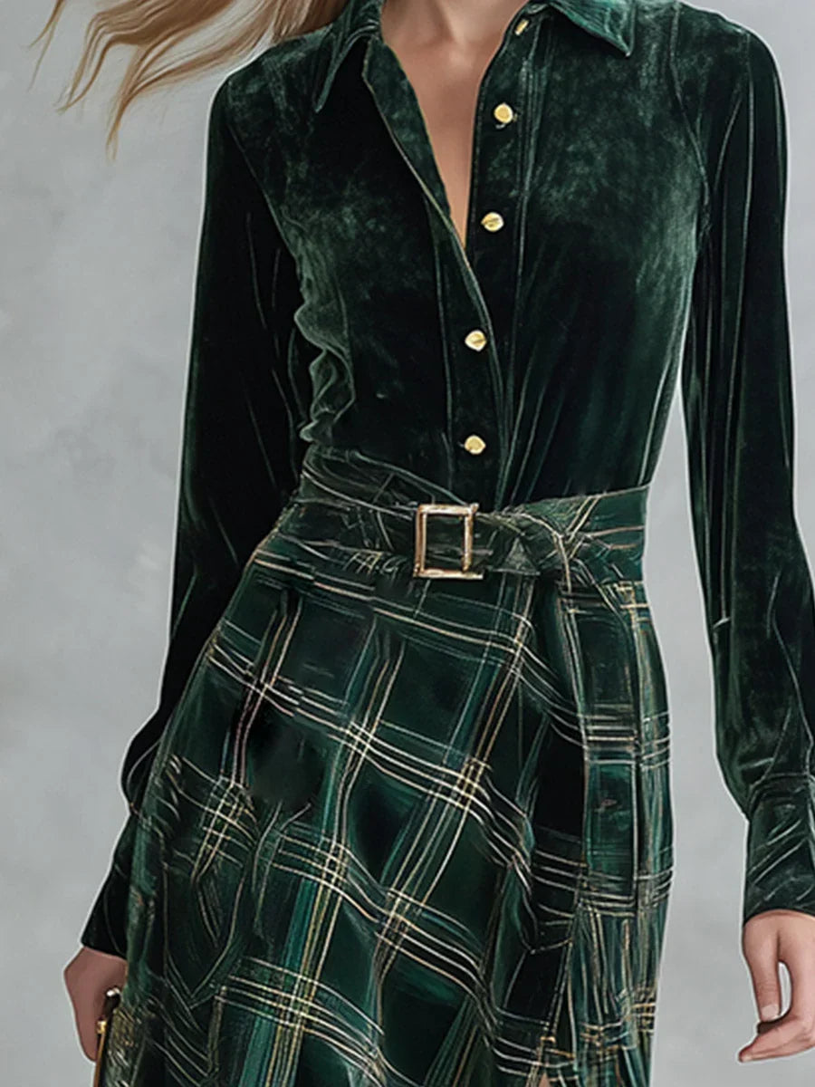 Margot | Plaid Maxi Dress Set