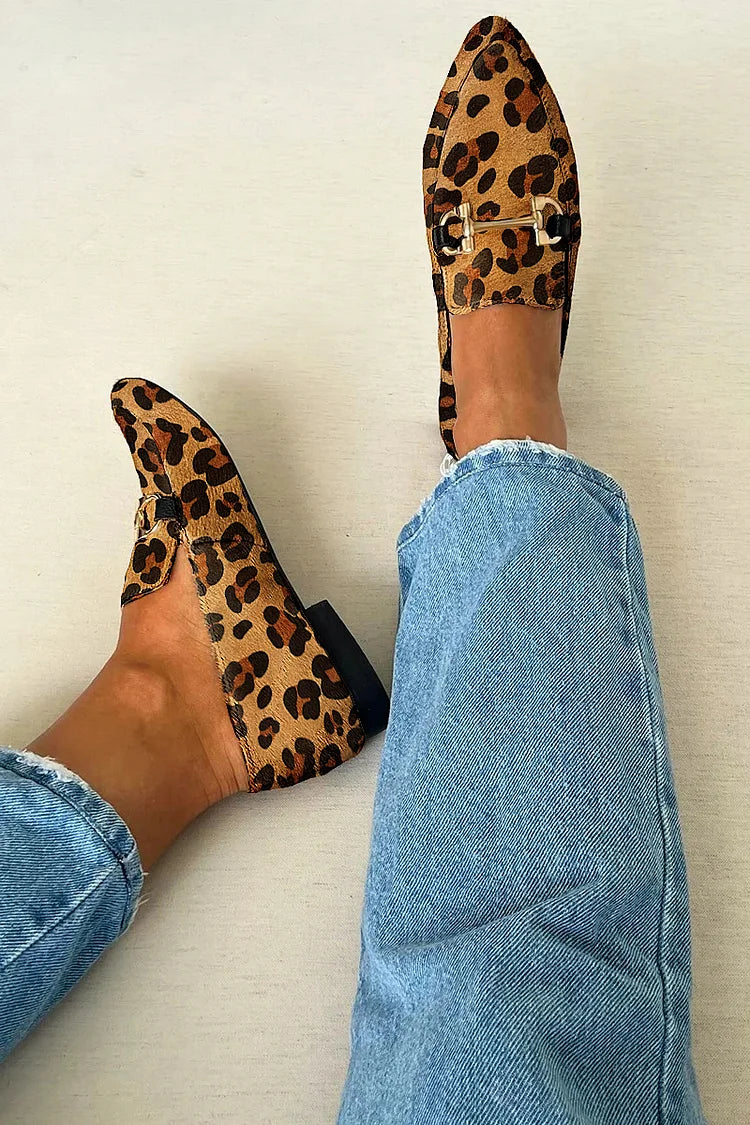 BIANCA | STYLISH LOAFERS WITH PRINT AND METAL BUCKLE