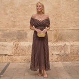 Sienna | Geometric Print Flowing Dress for Women