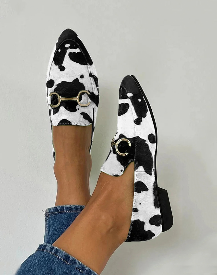 Diana | Printed Buckle Loafers for Women | Smart Casual Shoes