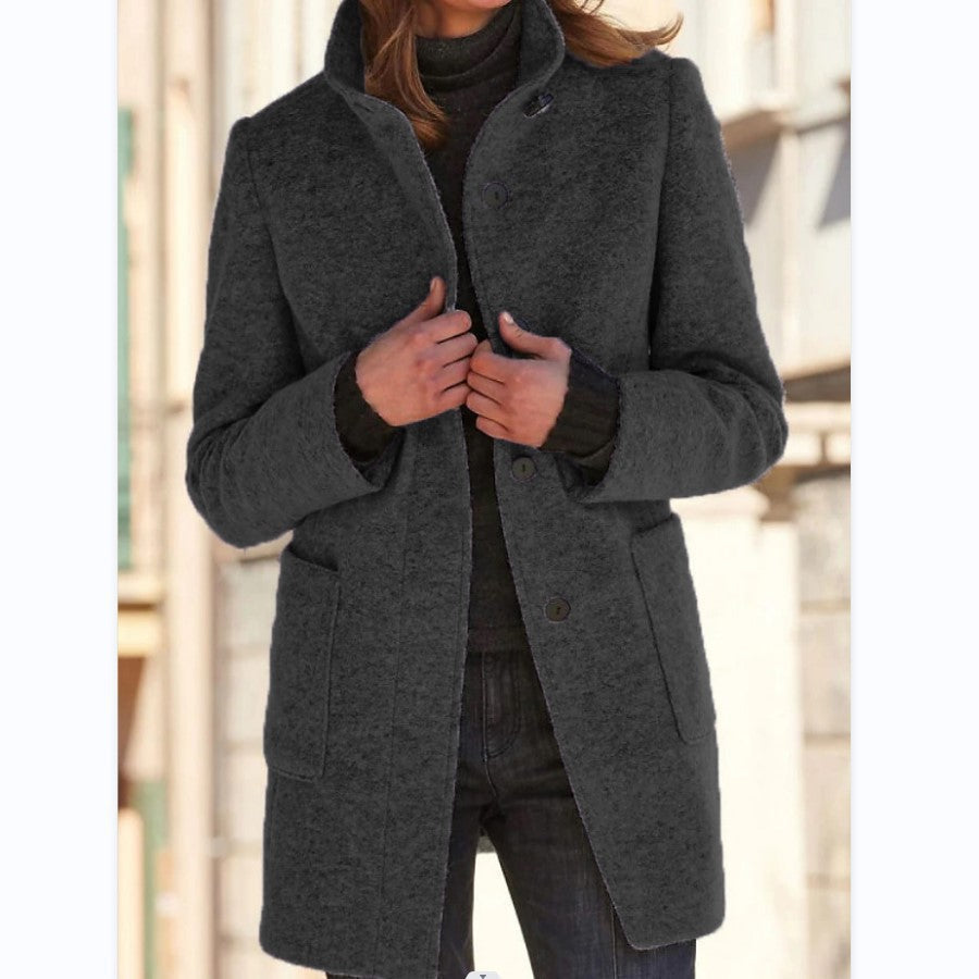 Vintora | Retro Windbreaker with Stand-Up Collar for Women