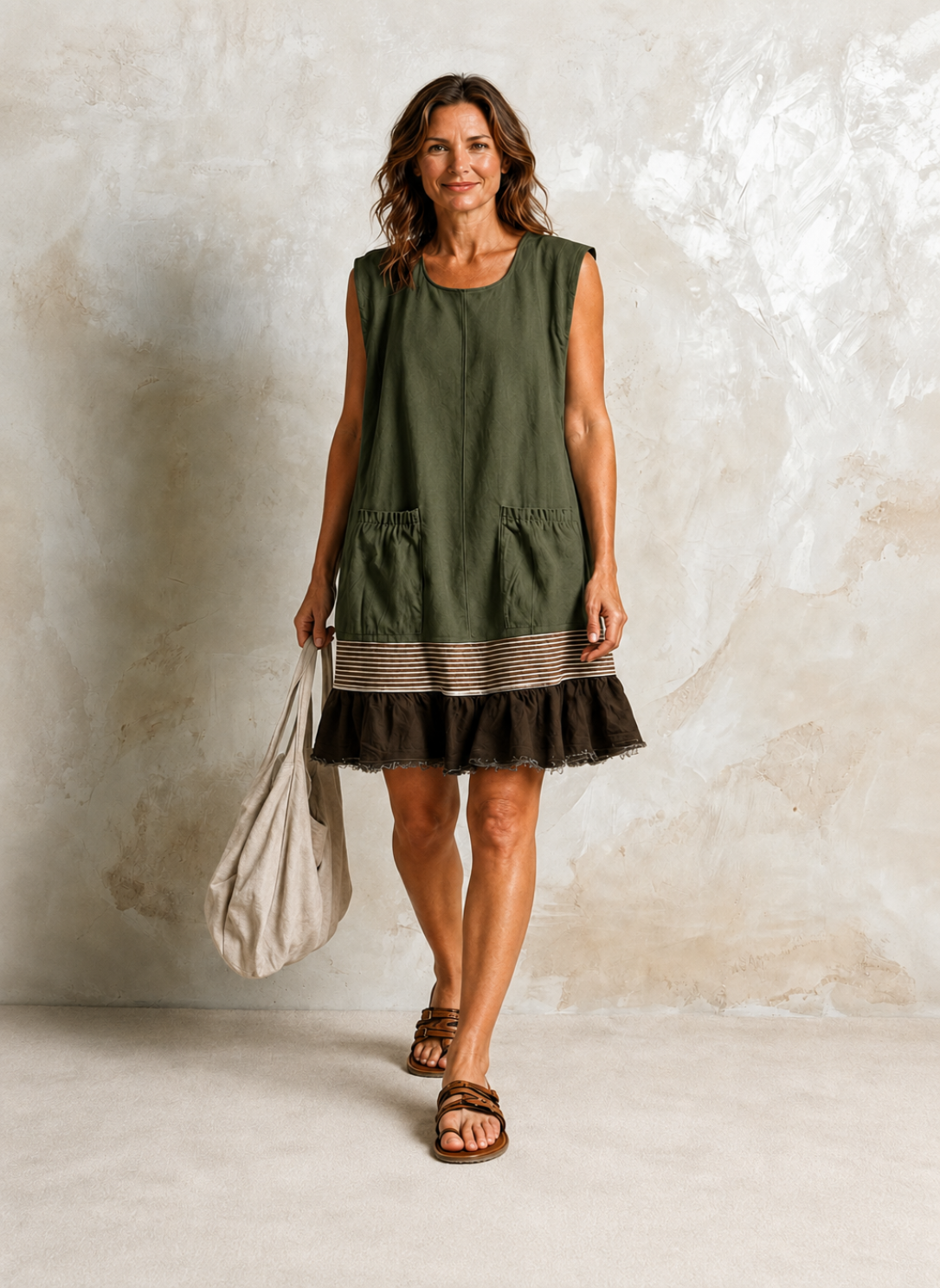 Hazel | Ruffle Hem Tunic Dress for Women