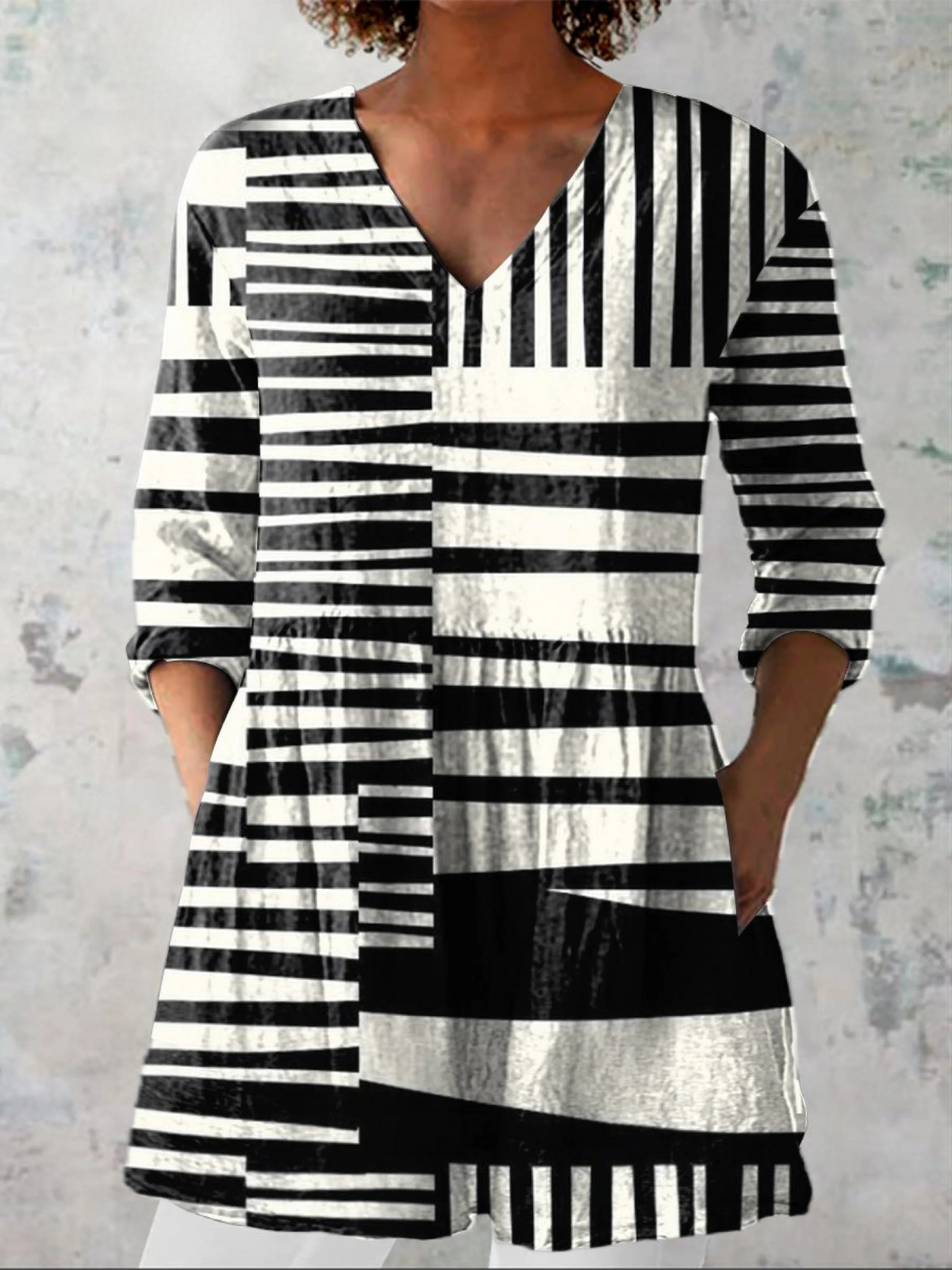 Sophie | Long V-Neck Blouse for Women | Smart Casual