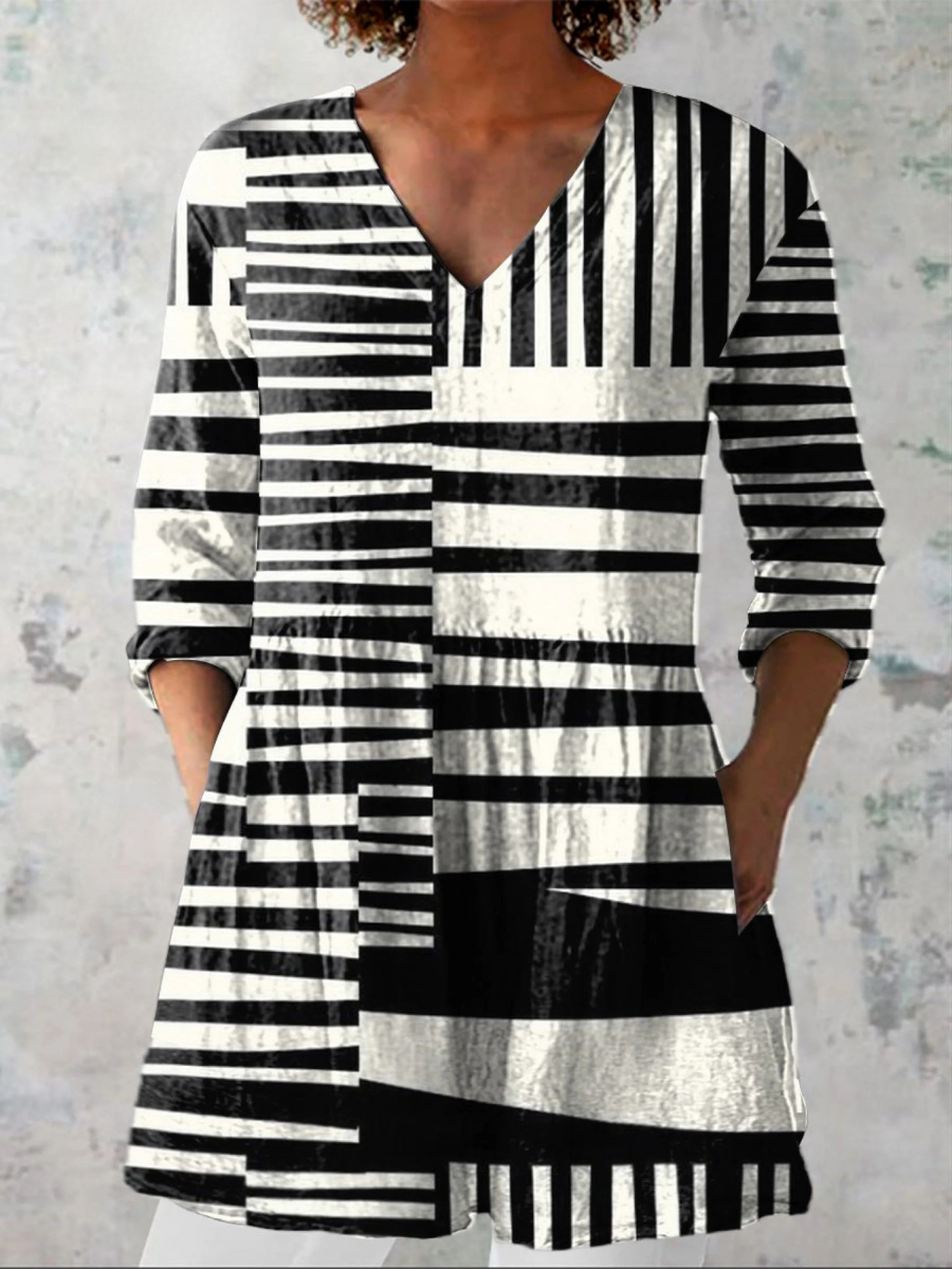 Sophie | Long V-Neck Blouse for Women | Smart Casual