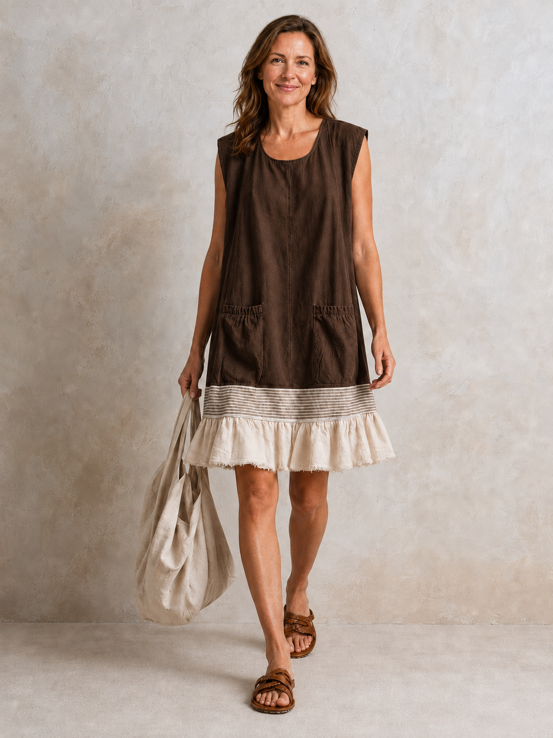 Hazel | Ruffle Hem Tunic Dress for Women