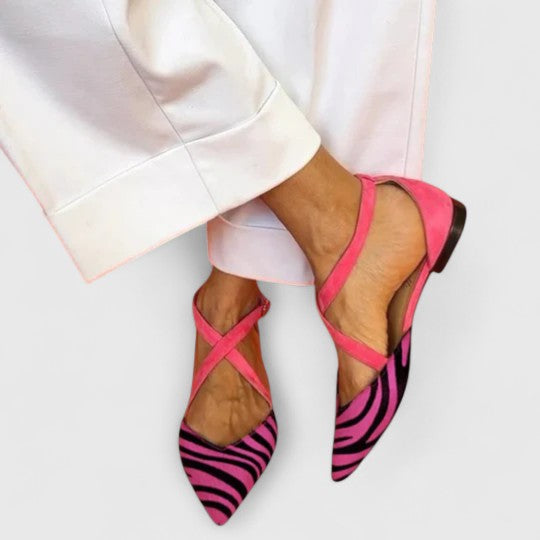 Khreysa | Elegant Ballet Flats with Straps for Women