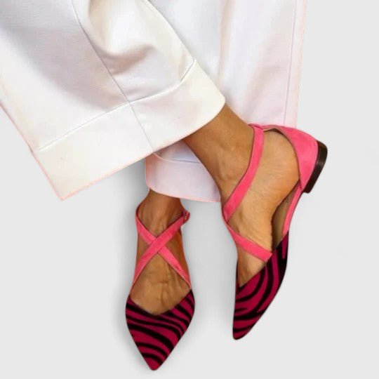 Khreysa | Elegant Ballet Flats with Straps for Women