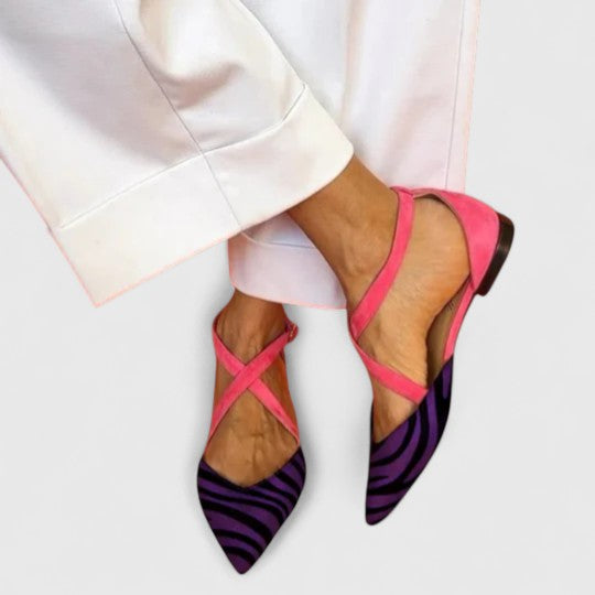 Khreysa | Elegant Ballet Flats with Straps for Women