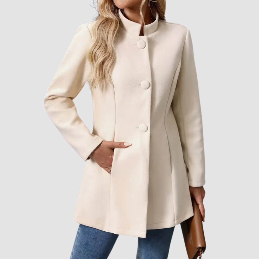Modique | Elegant Coat with Stand-Up Collar for Women | Outerwear