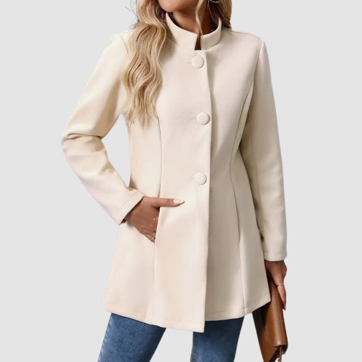Modique | Elegant Coat with Stand-Up Collar for Women | Outerwear