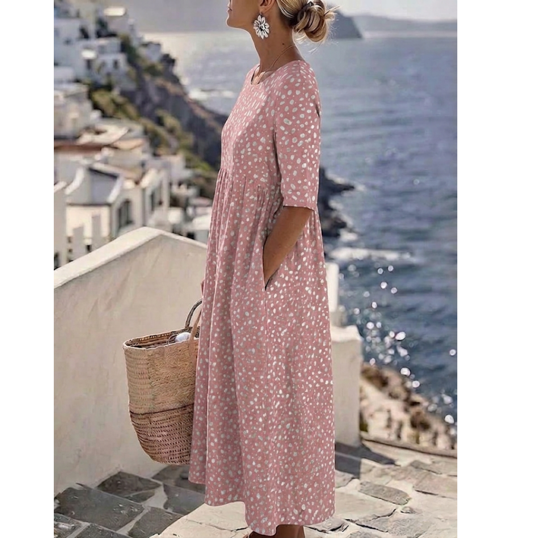 Tess | Tummy-Flattering Elegant Midi Dress for Women