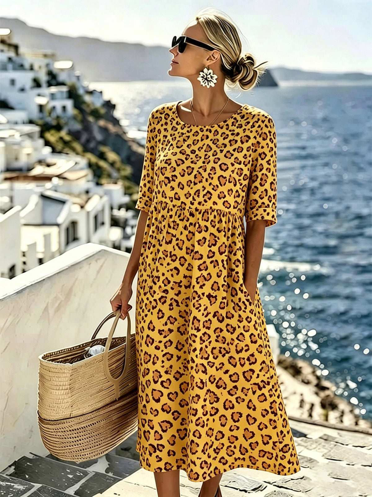 Sienna | Wild Grace Floral Midi Dress for Women
