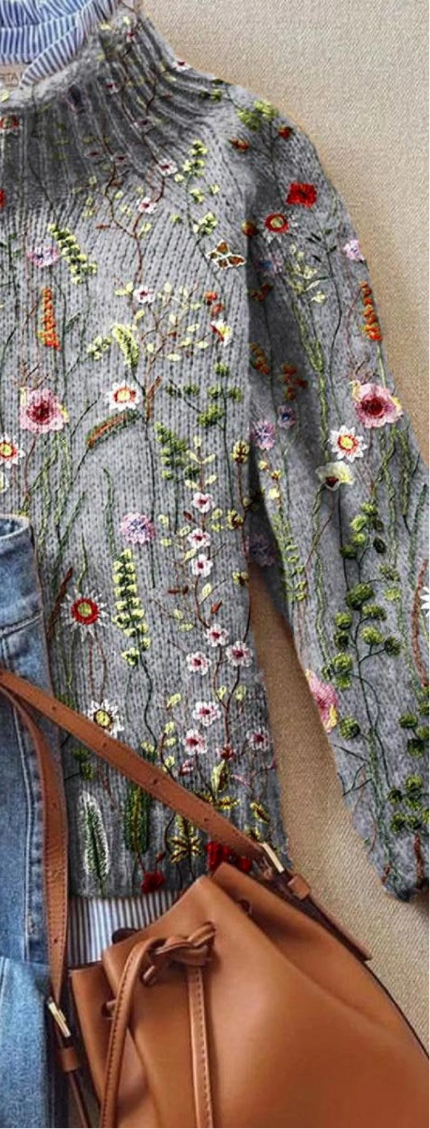 Rosamund | Floral Knit Jumper for Women