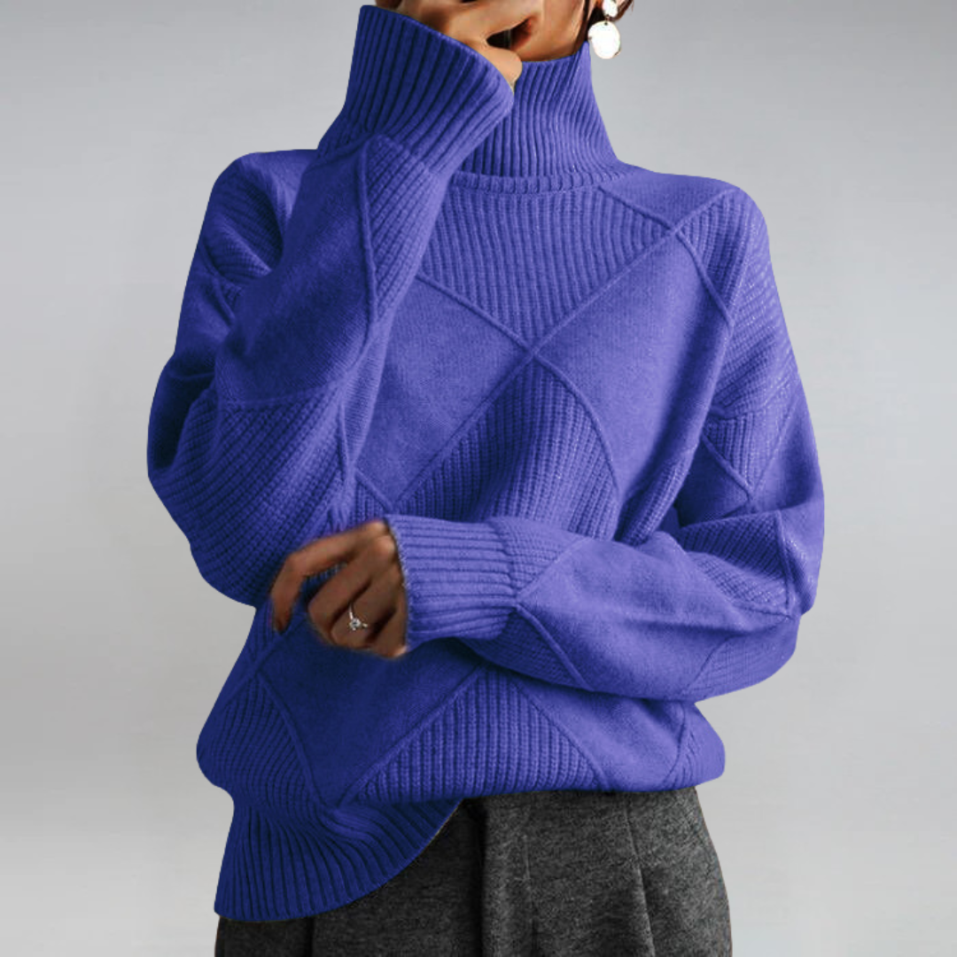 Lauren | Turtleneck Long-Sleeve Knit Sweater