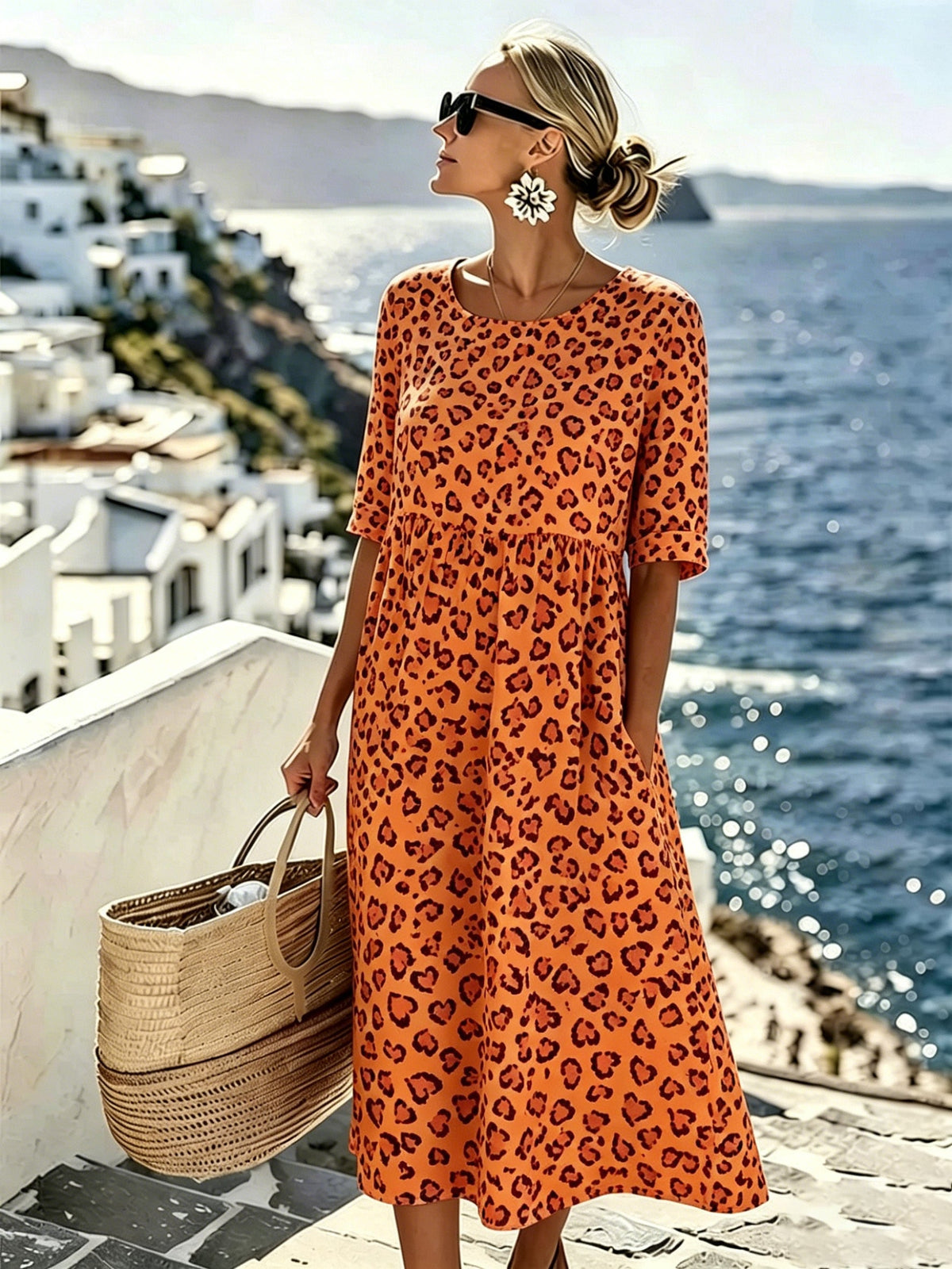 Sienna | Wild Grace Floral Midi Dress for Women
