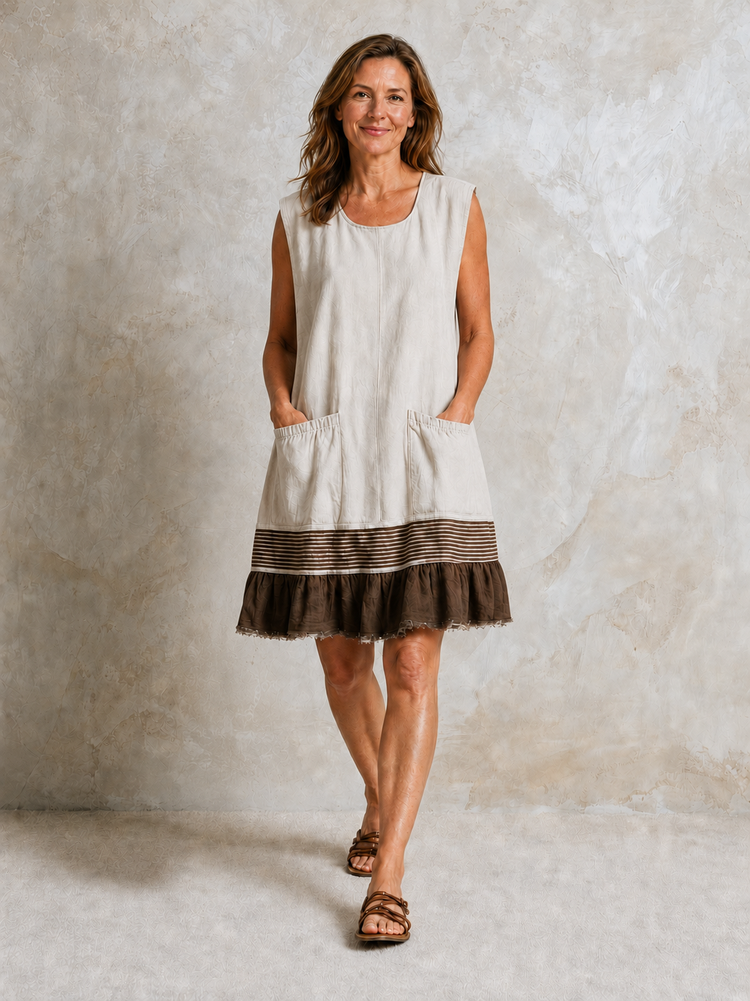 Hazel | Ruffle Hem Tunic Dress for Women