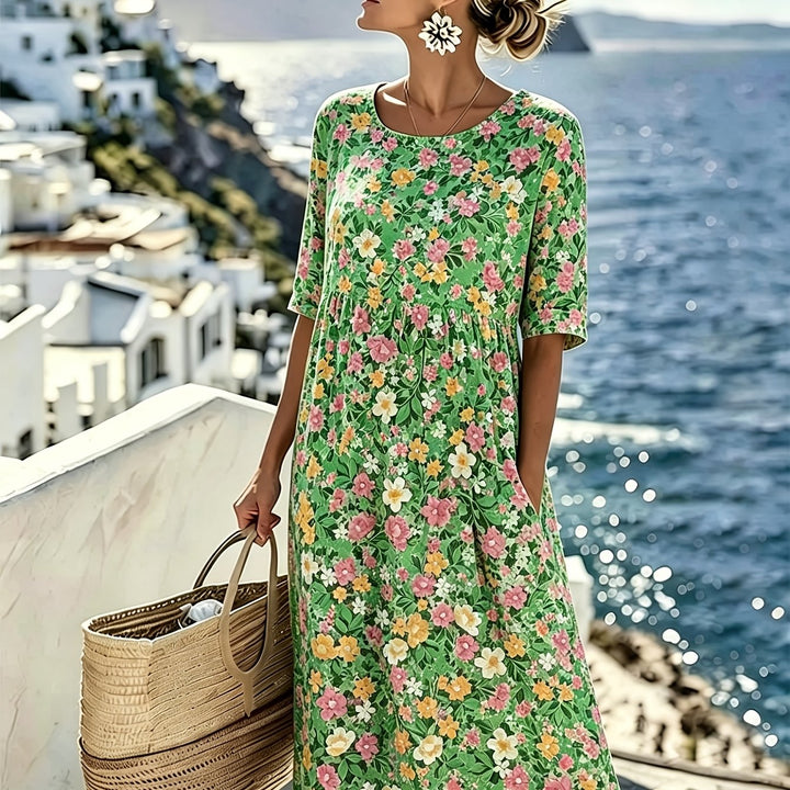 Grace | Elegant Floral Summer Midi Dress for Women