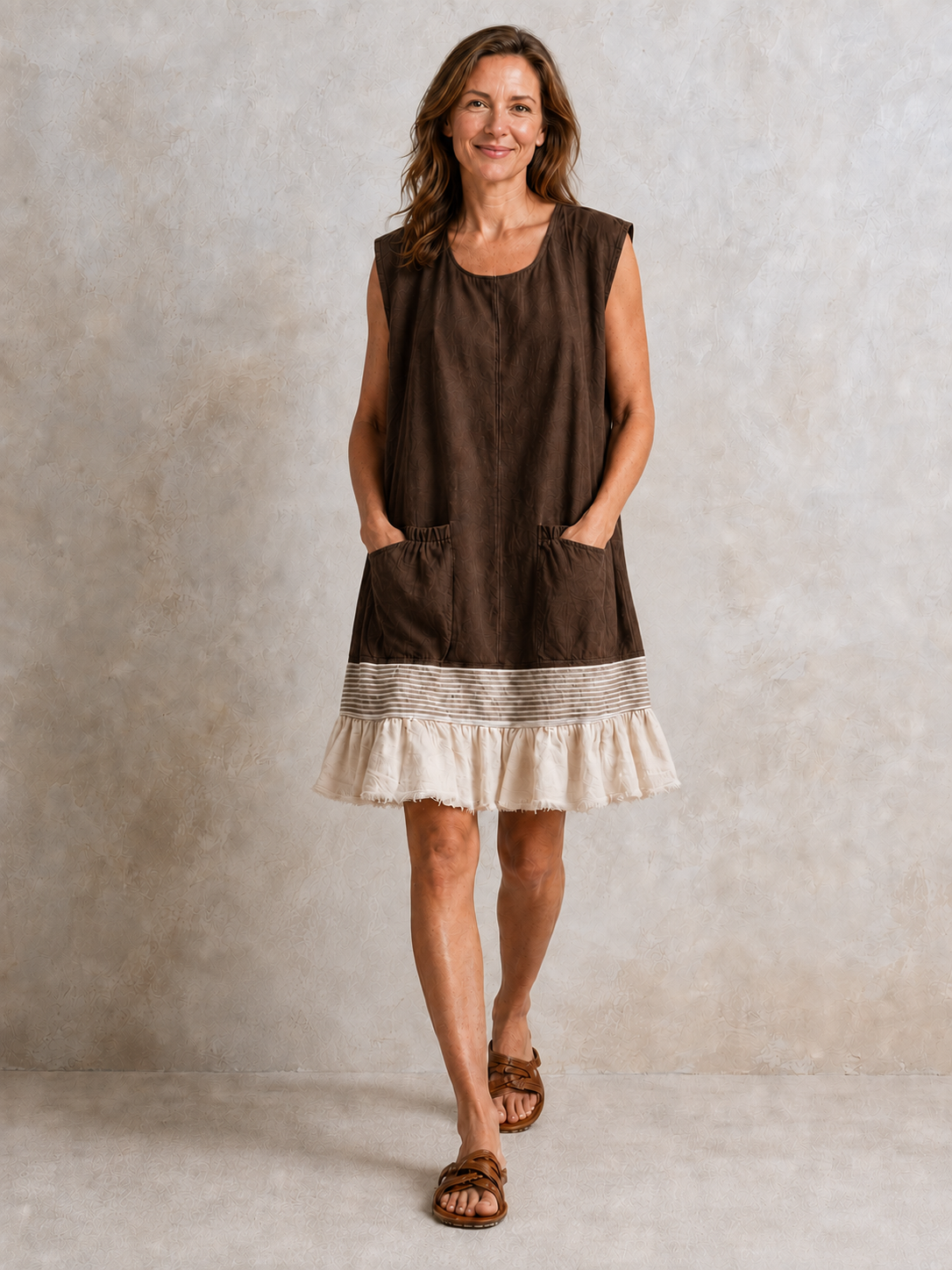 Hazel | Ruffle Hem Tunic Dress for Women