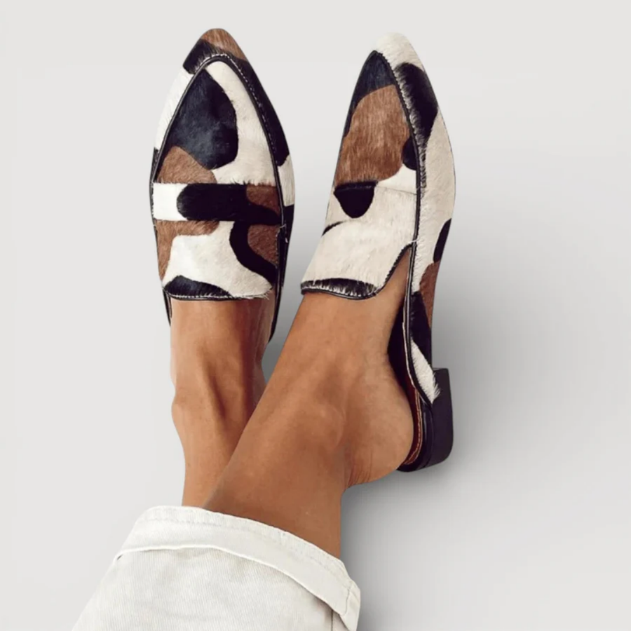 Abstract Print Moccasin Loafers for Women | Comfort Shoes