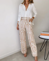 Liora | Printed Wide-Leg Two-Piece Summer Set for Women