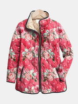 Leonora | Pink Floral Quilted Jacket