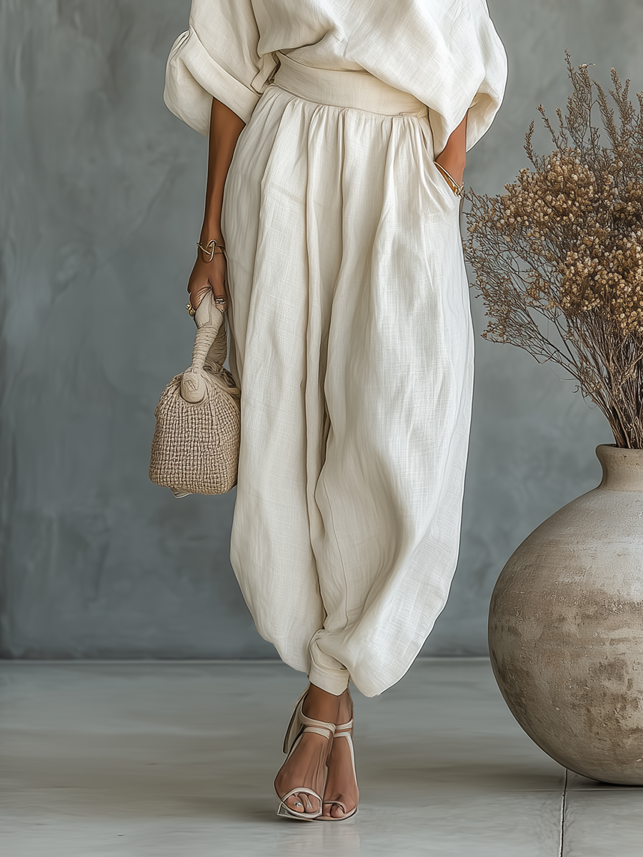 Selene | Relaxed Draped Two-Piece Set for Women