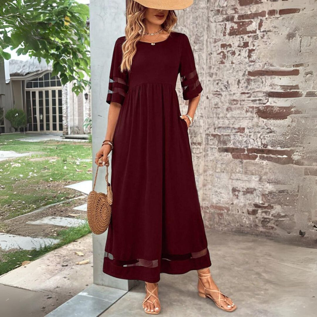 Aubrey | Flattering Tummy-Smoothing Midi Dress for Women