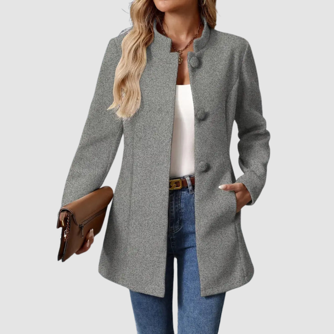 Modique | Elegant Coat with Stand-Up Collar for Women | Outerwear