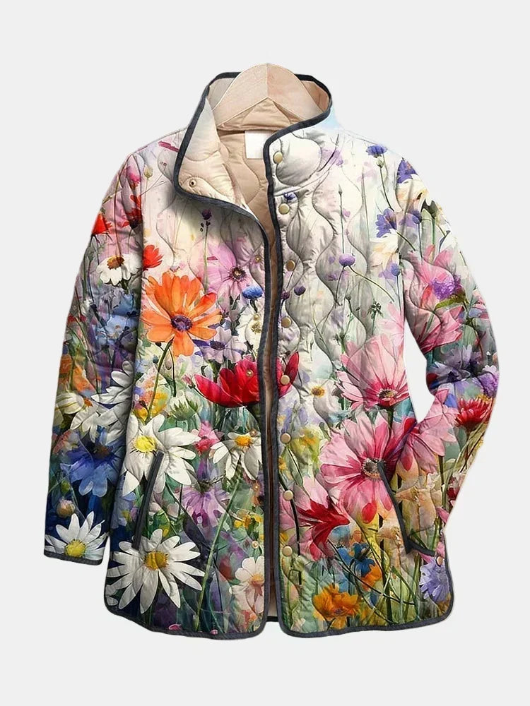 Delphine | Vintage Floral Quilted Jacket