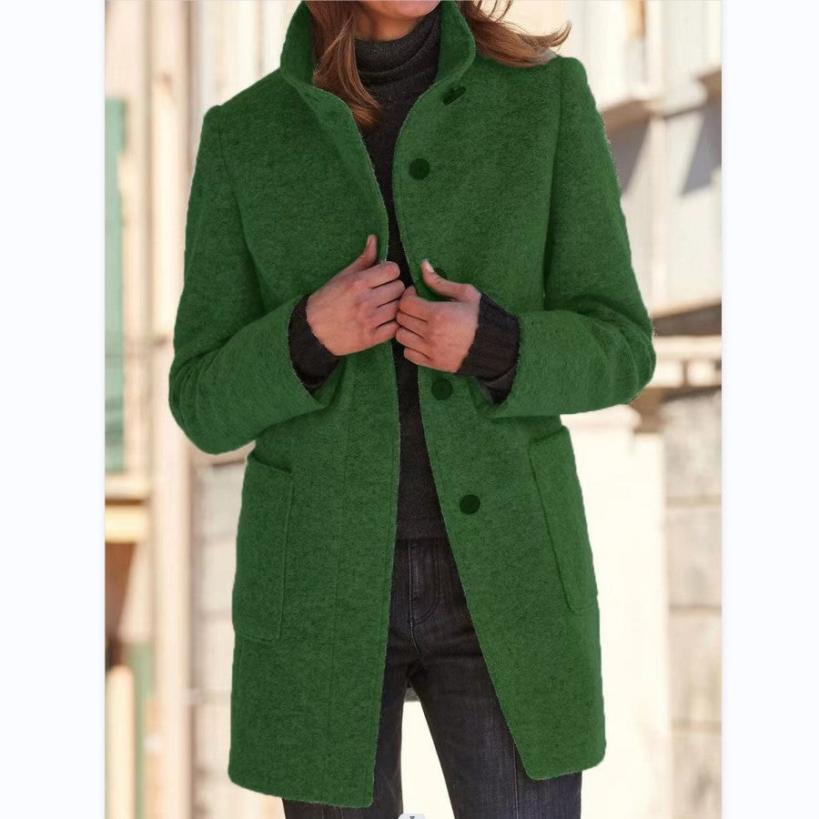 Vintora | Retro Windbreaker with Stand-Up Collar for Women