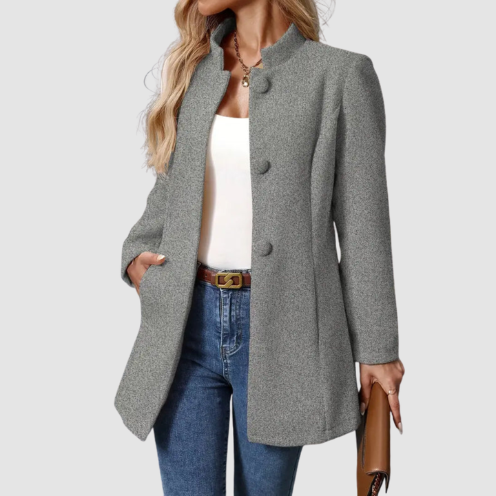 Modique | Elegant Coat with Stand-Up Collar for Women | Outerwear