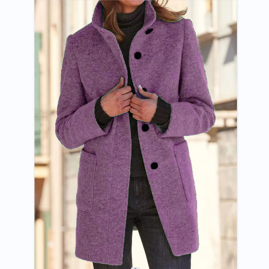 Vintora | Retro Windbreaker with Stand-Up Collar for Women