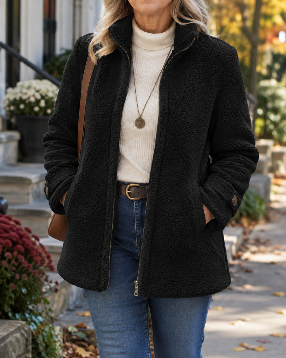 Chelsea | Stand-Collar Textured Jacket