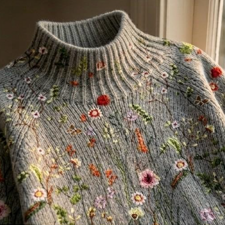 Rosamund | Floral Knit Jumper for Women