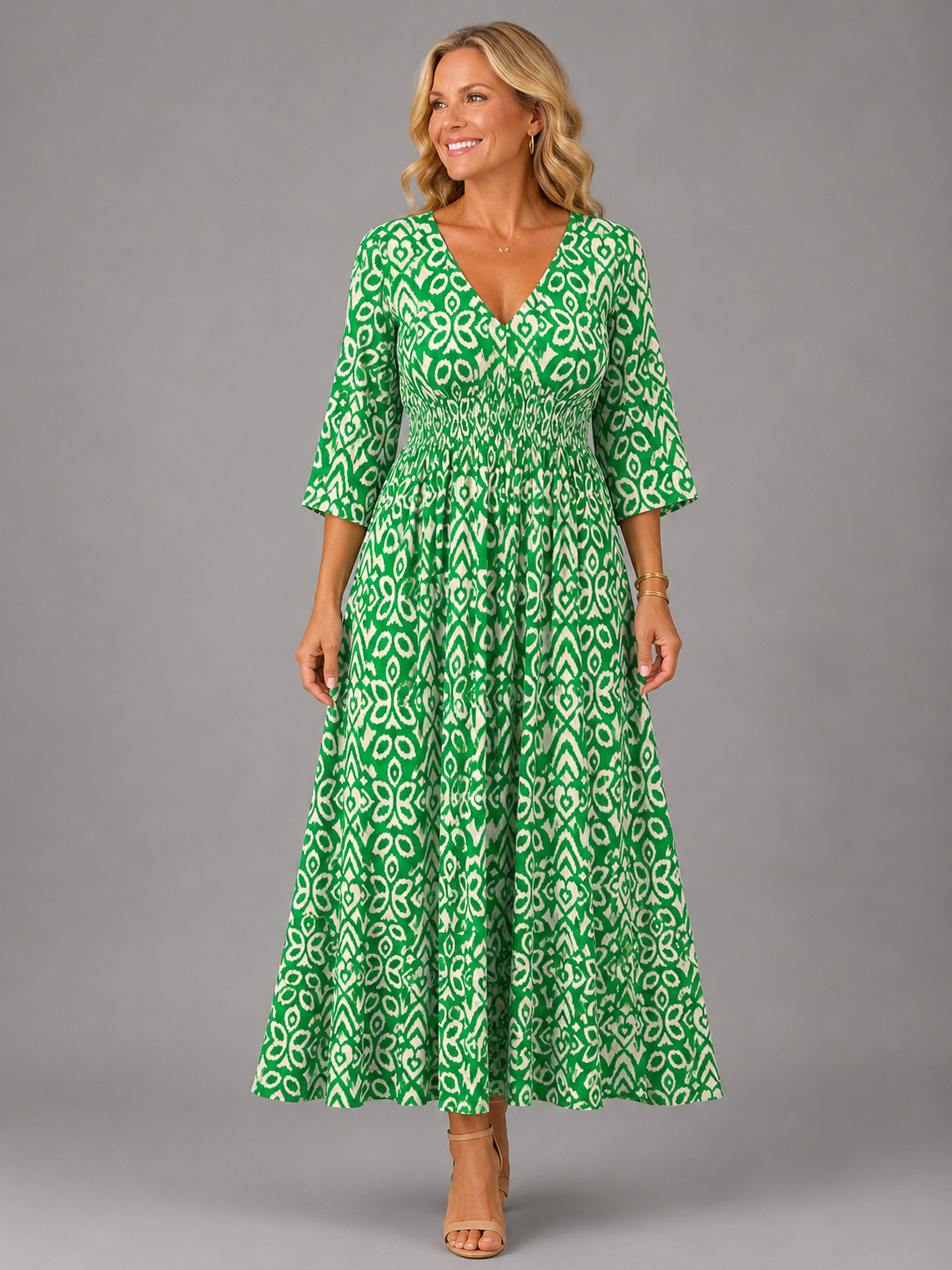 Althea | Bohemian Flow Midi Dress for Women | Casual Occasion