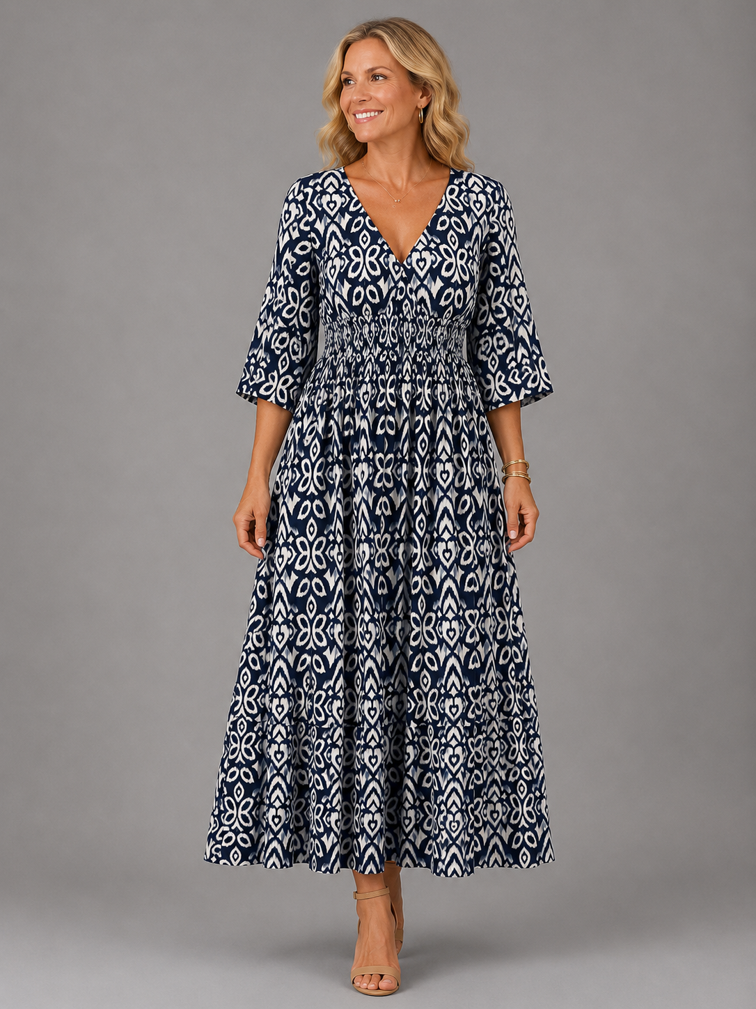 Althea | Bohemian Flow Midi Dress for Women | Casual Occasion