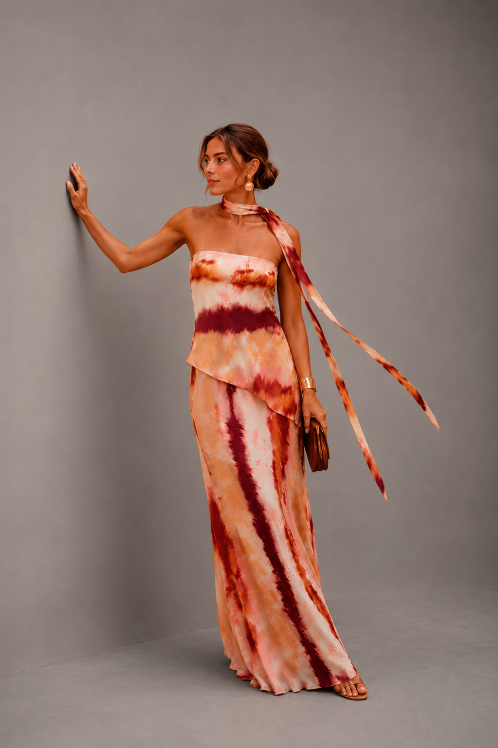 Pilar | Printed Strapless Maxi Dress for Women