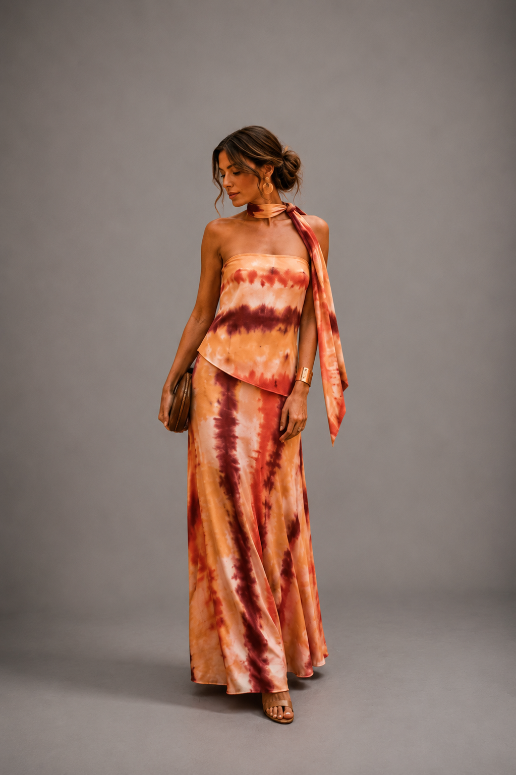 Pilar | Printed Strapless Maxi Dress for Women
