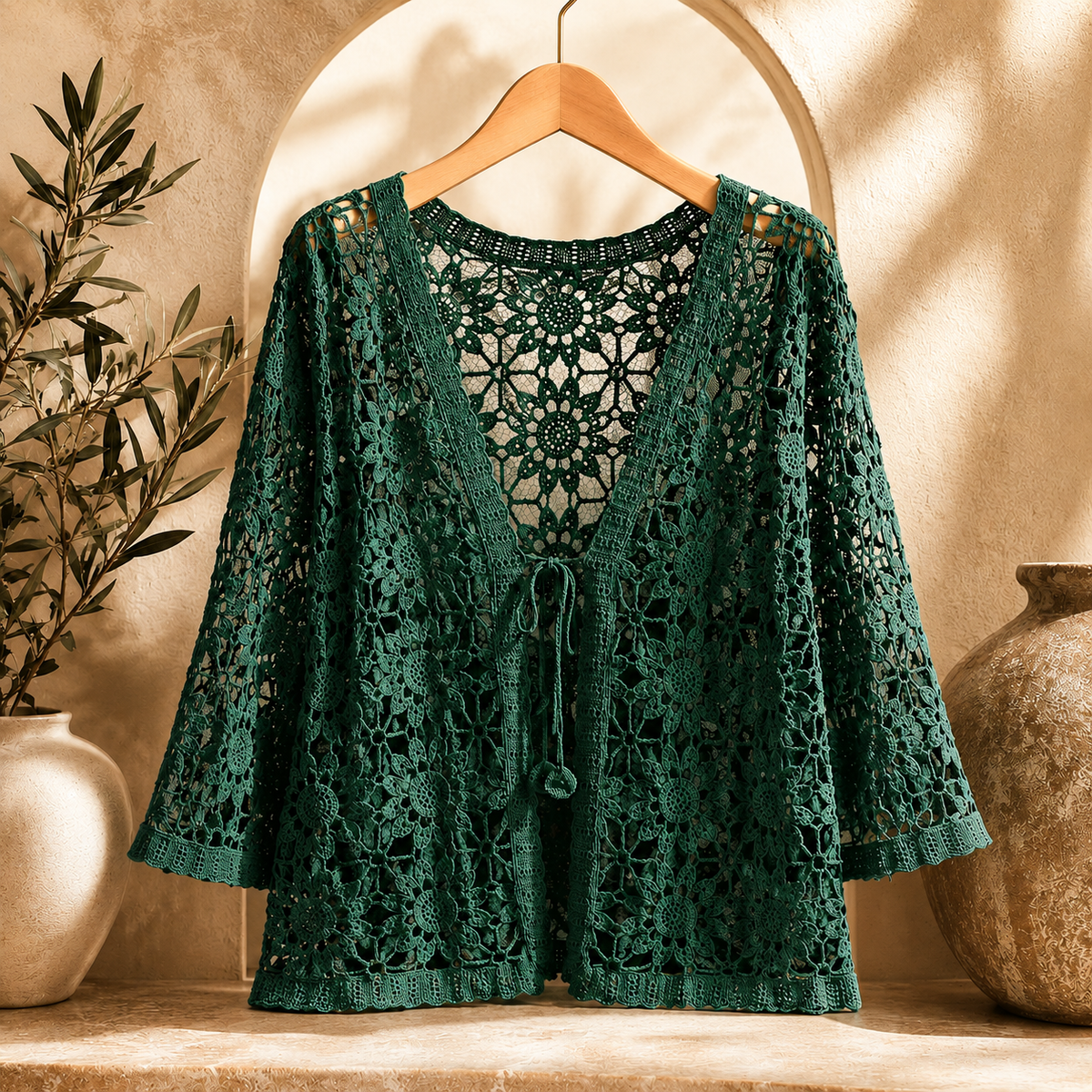 Elora | Crochet Shawl Cardigan for Women