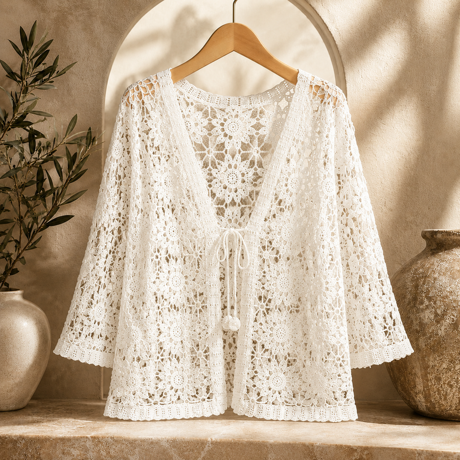 Elora | Crochet Shawl Cardigan for Women