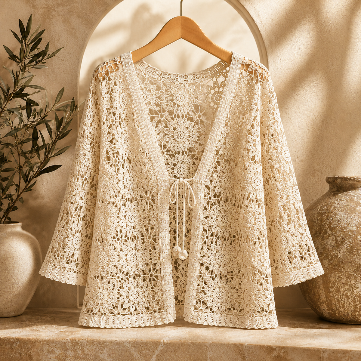 Elora | Crochet Shawl Cardigan for Women