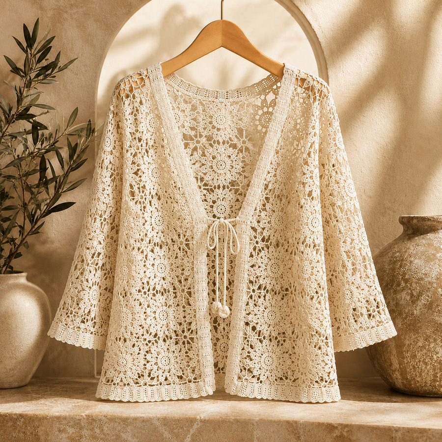 Elora | Crochet Shawl Cardigan for Women