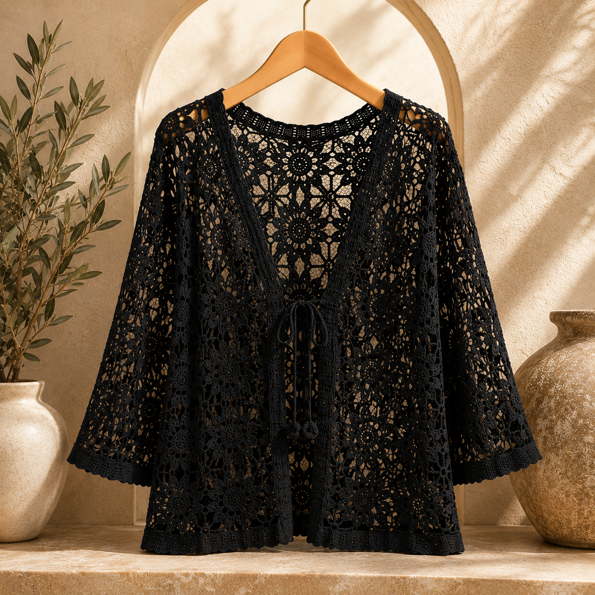 Elora | Crochet Shawl Cardigan for Women